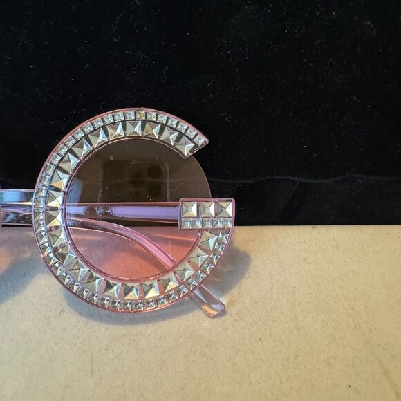 Sunglasses D & G Designer Style Pink Lenses Clear Frame Trendy Womens Accessory - Picture 12 of 13